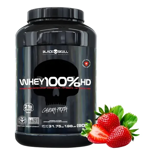 Whey 100% Hd Black Skull 21g De Proteína Por Dose- Pote 900g