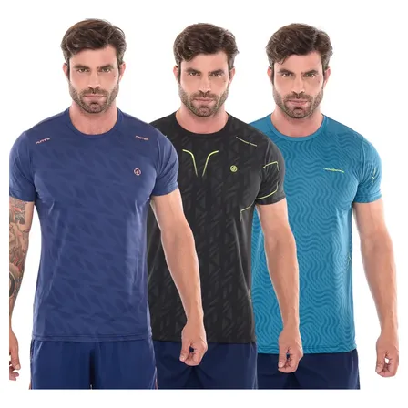 Kit 3 Camisetas Dryfit Masculina.