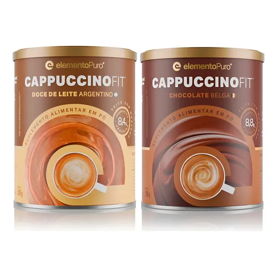 Kit 2 Cappuccino Fit Proteico C Whey Protein E Colágeno 200g