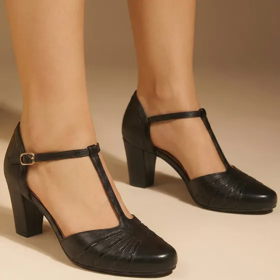 Sandália Feminina Fechada Couro Casual Moda Moderna Conforto