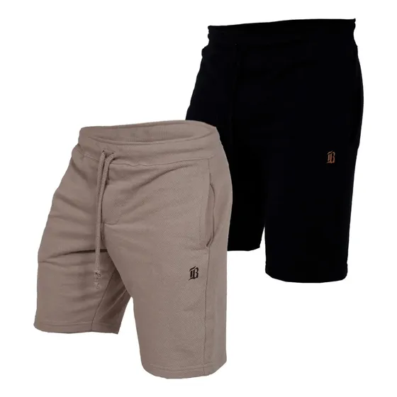Kit 2 Bermudas Preta E Caqui, Casual E Confortável
