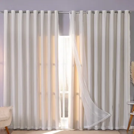Cortina Blackout Com Voil 5m X 2,7m