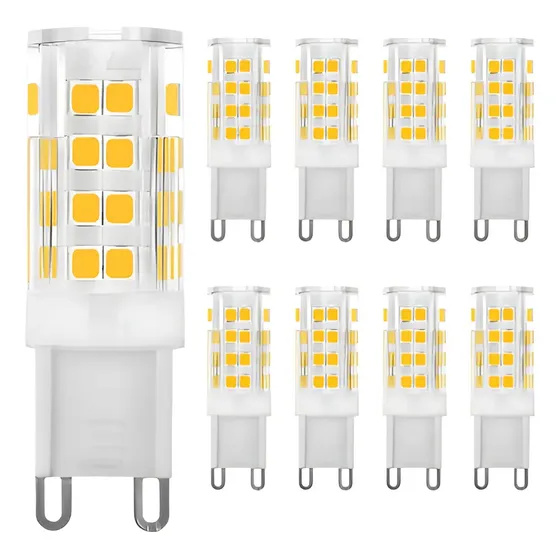 Kit 10 Lâmpada 5w G9 Led Halopin Branco Quente Arandela