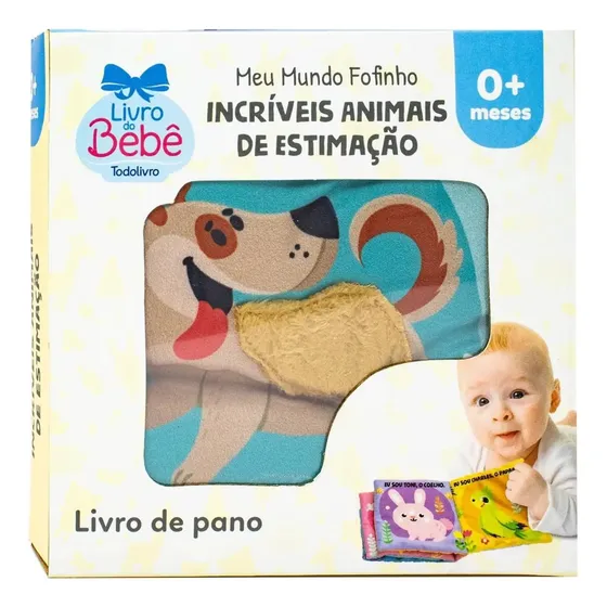 Livro Pano Infantil Bebê Meu Mundo Fofinho Sensorial E Macio
