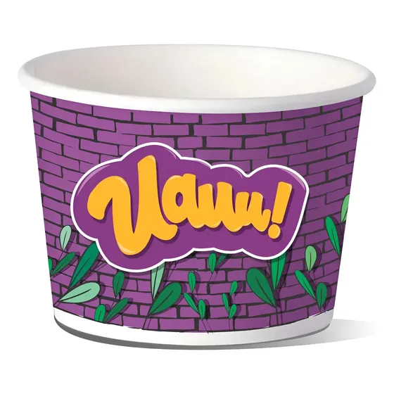 Pote Papel 360ml Descartável Ecológico Personalizado C/100