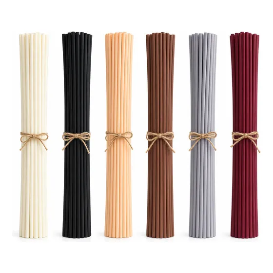 50 Varetas De Fibra De Algodão 25cm 4mm Difusor Aromatizador
