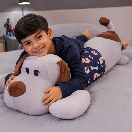 Pelúcia Cachorro Gigante Travesseiro Corpo Super Macio Fofo