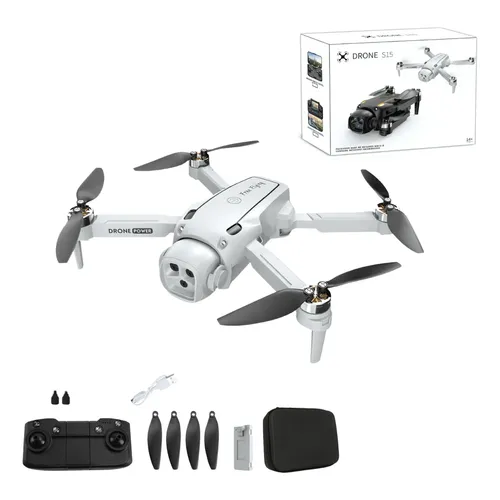 Drone S15 360 2 Câmeras 2 Baterias Com App E Controle Blueth