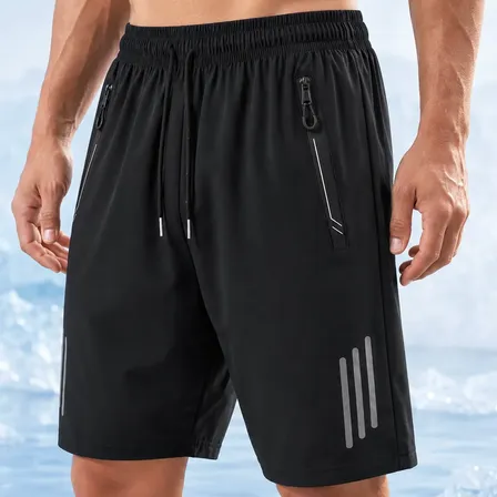 Short Masculino Bermuda Secagem Dry Zip Bolsos Academia