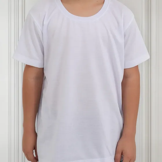 Lote 25 Camisetas Infantil Lisa 100% Poliéster Sublimação