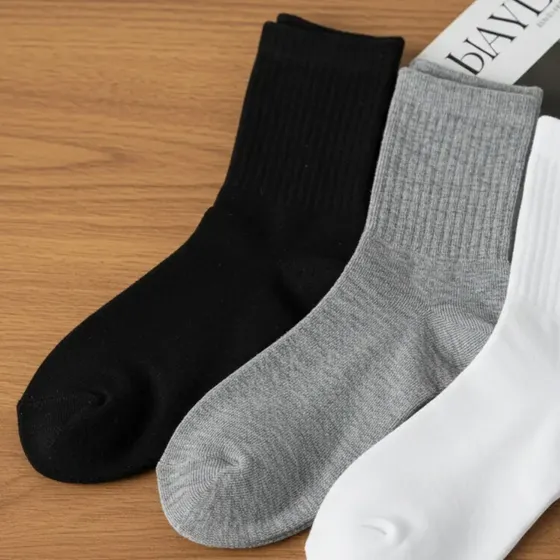 Kit 3 Pares Meias De Classic Cano Médio Masculina Feminina