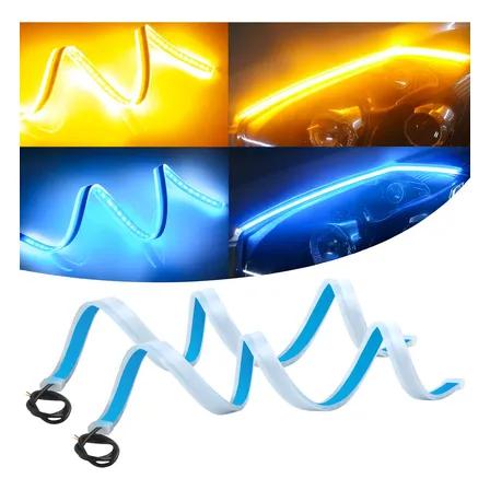 Fita Barra Led Automotiva 60cm Farol Drl Seta Sequencial 12v