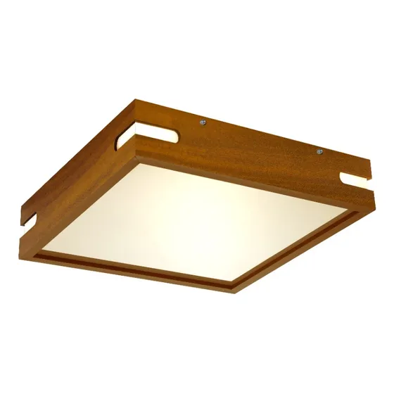 Plafon Madeira 50x50 Luminária De Sobrepor Teto