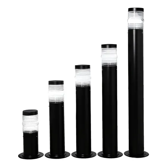 Poste Balizador Timoneiro Preto Ou Branco Pvc Para Jardim