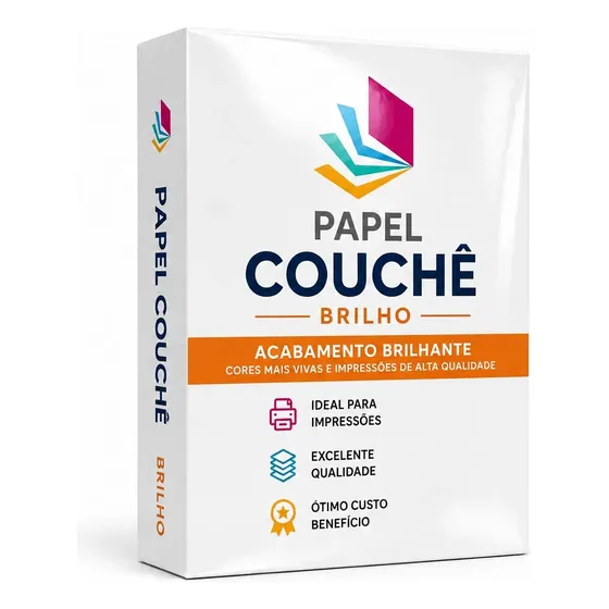 Papel Couche A4 - 210g/m2 Com 150 Folhas