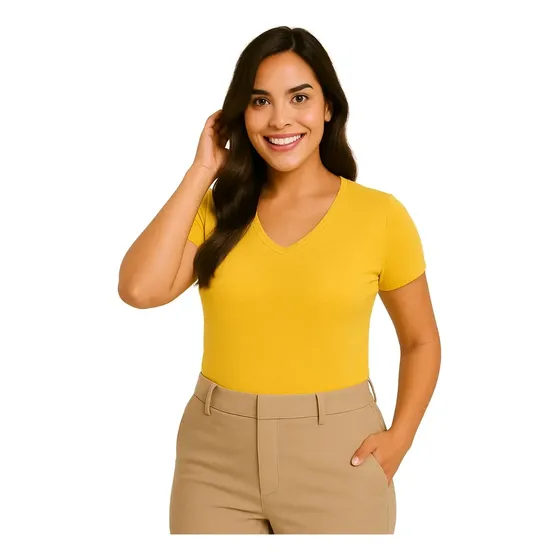 Blusa Feminina Visco Lycra Slim Com Estilo Conforto E Maciez