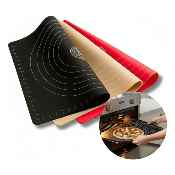 Tapete Culinario De Silicone Bolo Pizza Doces Assar E Moldar