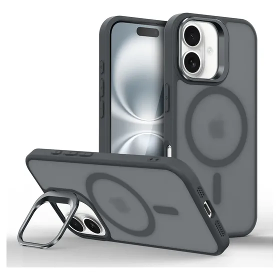 Capa Para iPhone 17 Magsafe Anti Impacto Suporte Retrátil
