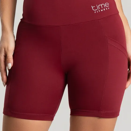 Bermuda Feminina Fitness Suplex Poliamida Com Bolso Corrida