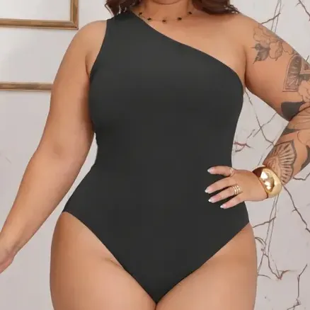 Body Maio Mula Manca Um Ombro Único Do P Ao Plus Size Breeze