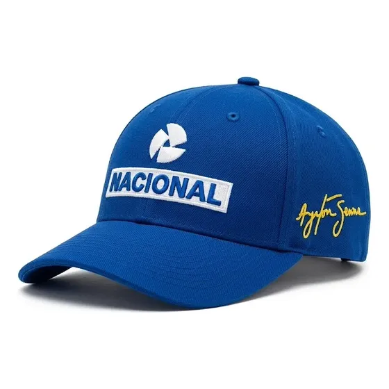 Boné Nacional Ayrton Senna Retrô Formula 1 Aba Curva Trucker