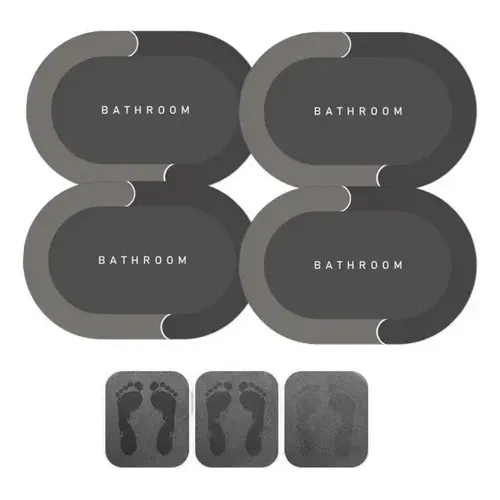Kit 4 Tapetes Banheiro Antiderrapantes Eficazes E Mágicos