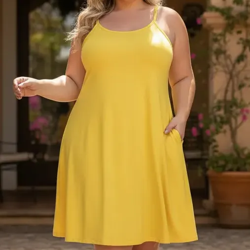 Vestido Plus Size De Alcinha Soltinho