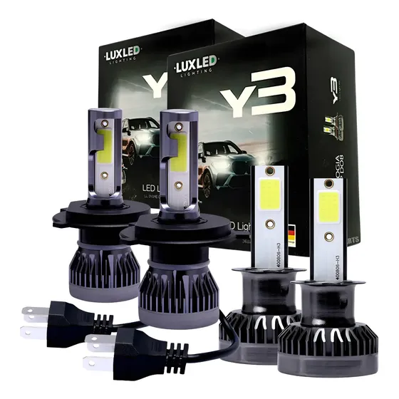 Kit Super Led Farol Alto E Baixo H4 E Milha 20000 Lm Branco