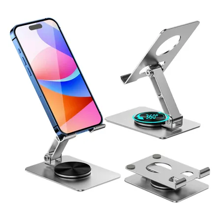 Alumínio Mesa Suporte Para Celular Ajustável Giratório 360°