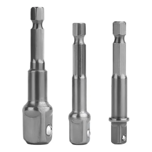 Adaptador De Soquete Impacto 3pçs 1/4 3/8 1/2 Polegada
