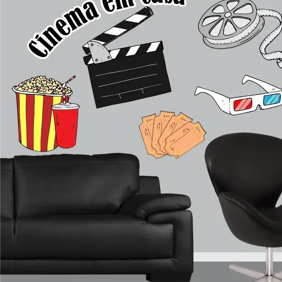 Adesivo Decorativo Cinema Em Casa