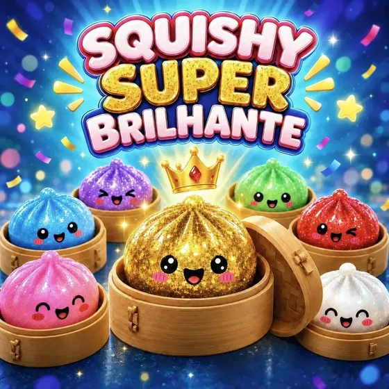 Squishy Brinquedo Antistress Macio Glitter Raro Colecionável