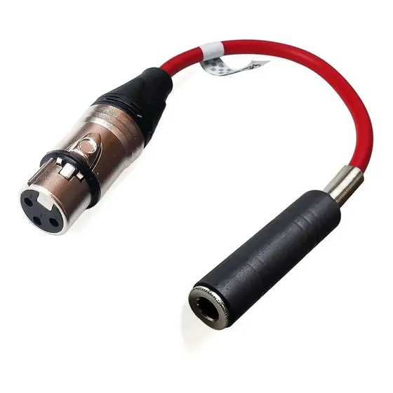 Adaptador Xlr (macho Ou Fêmea) + Jack J10 (p10 Fêmea) 20cm