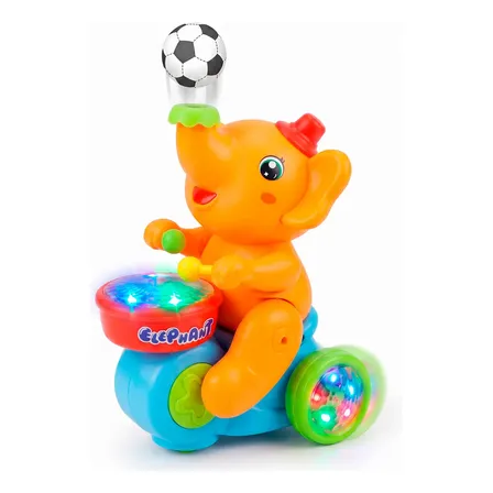 Brinquedo Musical Elefante Equilibrista Com Luz E Som