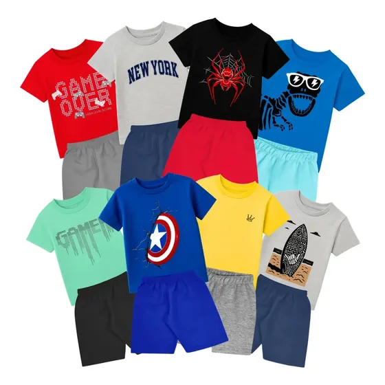 Conjunto Infantil Menino Verão Kit 6 Peças 3 Conjuntos