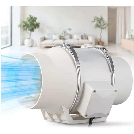 Exaustor Axial In-line Turbo 100mm Cor Branco 110/220v