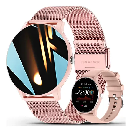 Relógio Smartwatch Feminino Esportivo Inteligente Redondo