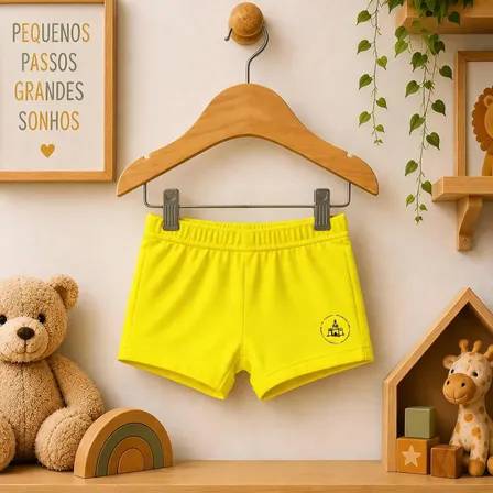Sunga Boxer Infantil Uv50+ Menino Praia Piscina Natação