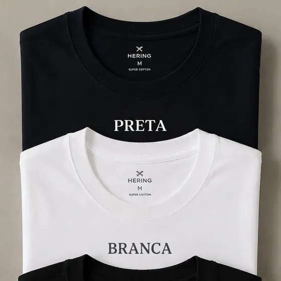 Kit Com 3 Camisetas Masculinas Super Cotton - Hering
