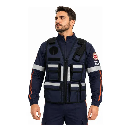Colete Operacional Samu E Ou Agente De Trânsito Impermeável
