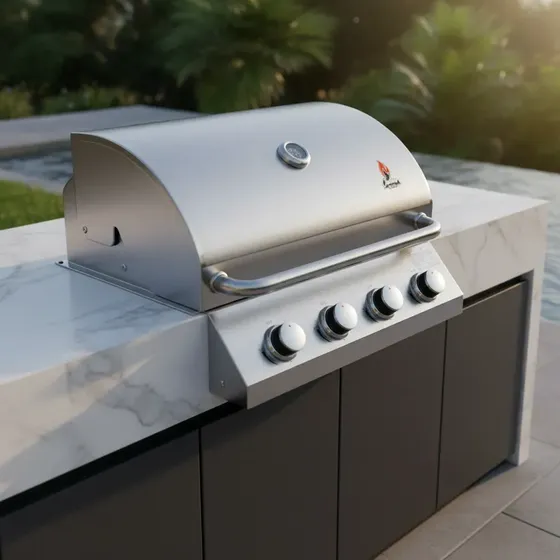 Churrasqueira Gás Embutir 4 Queimadores Em Inox Frete Gratis