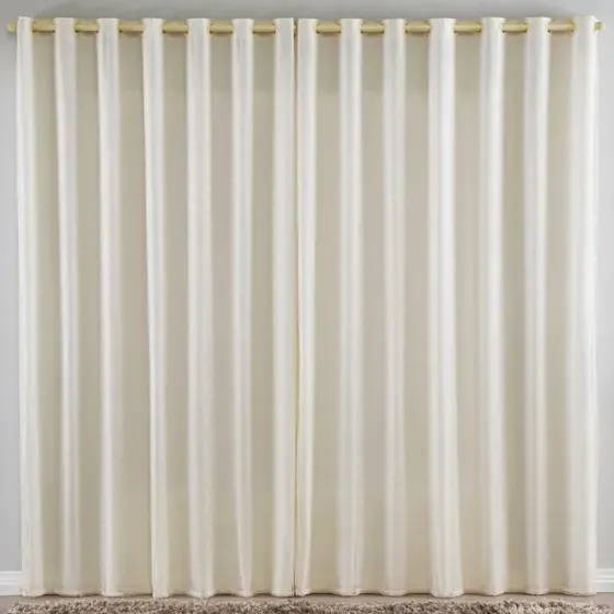 Cortina De Renda Sala E Quarto 3,00x2,50 Varão Simples Ilhós