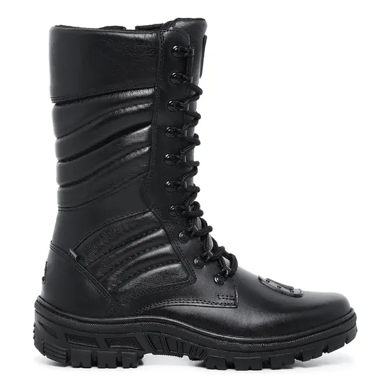 Bota Acero Hunter Coturno Couro Legitimo Palmilha Gel Preto