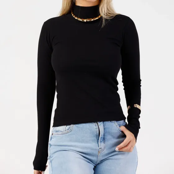 Blusa Gola Alta Feminina