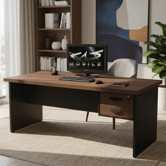 Mesa Para Escritório Tampo 40mm 1.20x60 2 Gav. Várias Cores