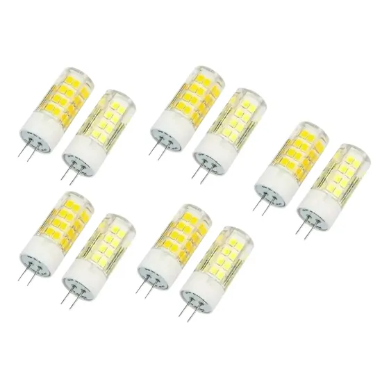 5 Lampada Led Bipino G4 5w Para Lustres E Decoração