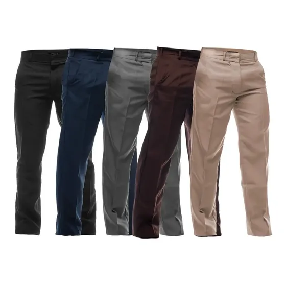 Kit C/ 5 Calças Sociais Masculinas Atacado Revenda Plus Size