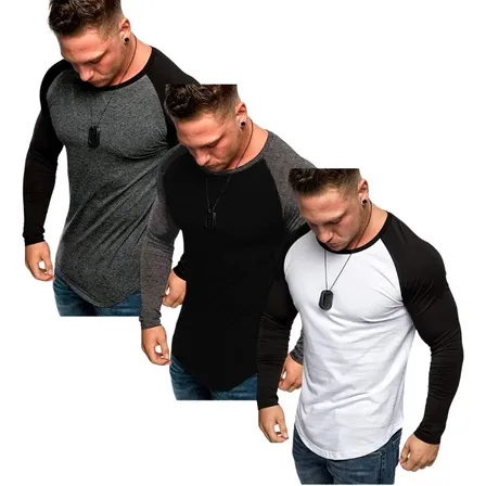 Kit Com 3 Blusas Manga Longa Raglã Excelente Qualidade