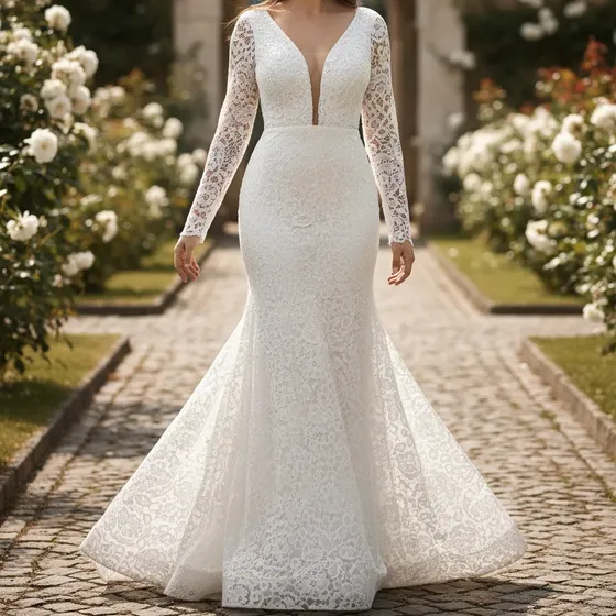 Vestido Noiva, Simples, Renda,sereia, Sem Pérolas, Promoção