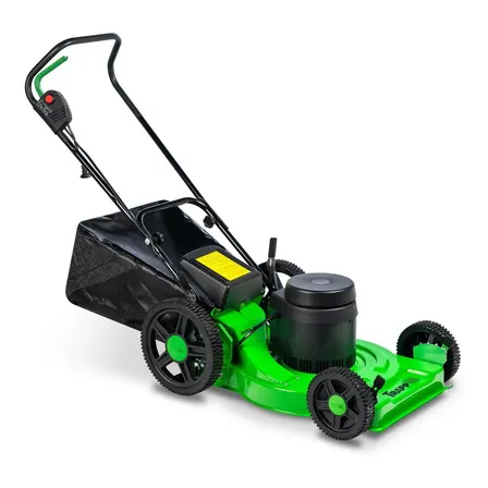 Cortador de Grama Elétrico Trapp RM-80E 2500W 2CV Roda Alta Com Recolhedor 46L Corte 48cm 9 Alturas Jardim até 800m2 Verde Preto